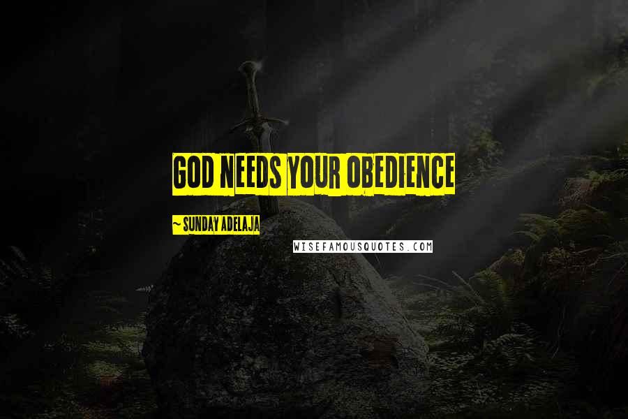 Sunday Adelaja Quotes: God needs your obedience