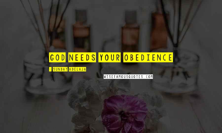 Sunday Adelaja Quotes: God needs your obedience