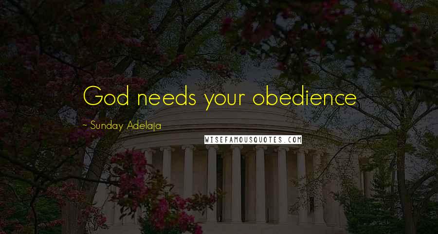 Sunday Adelaja Quotes: God needs your obedience