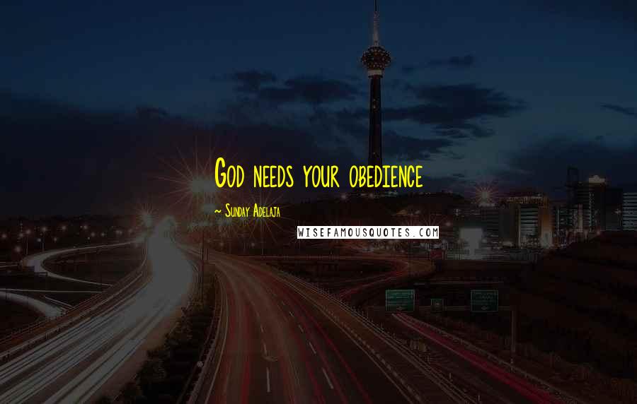 Sunday Adelaja Quotes: God needs your obedience