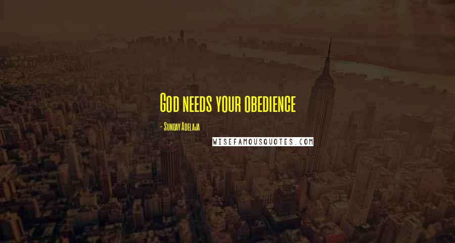 Sunday Adelaja Quotes: God needs your obedience