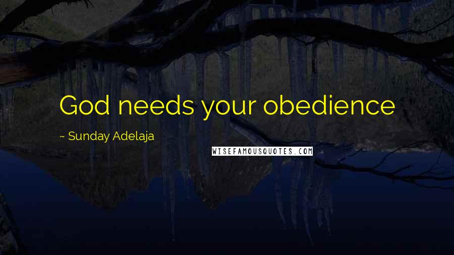 Sunday Adelaja Quotes: God needs your obedience