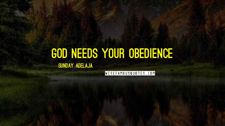 Sunday Adelaja Quotes: God needs your obedience