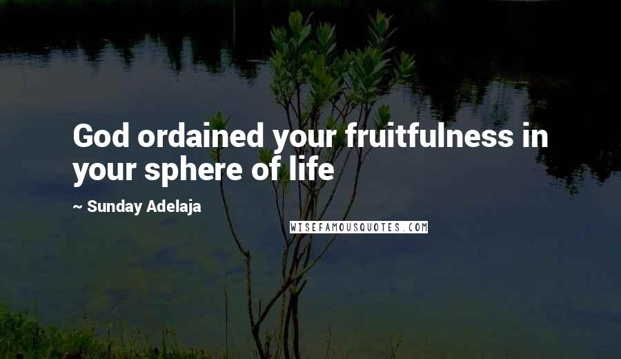 Sunday Adelaja Quotes: God ordained your fruitfulness in your sphere of life