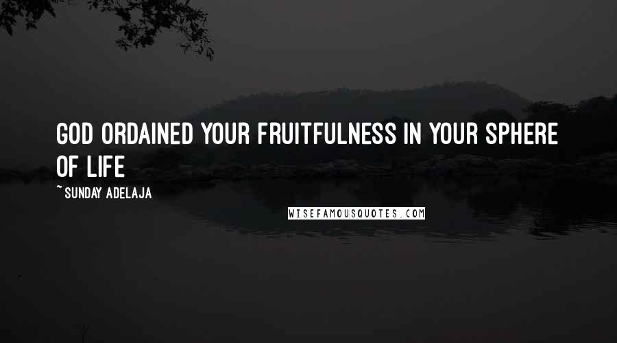 Sunday Adelaja Quotes: God ordained your fruitfulness in your sphere of life
