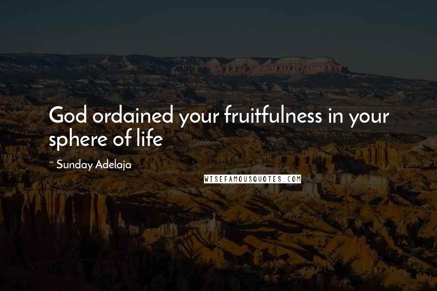 Sunday Adelaja Quotes: God ordained your fruitfulness in your sphere of life