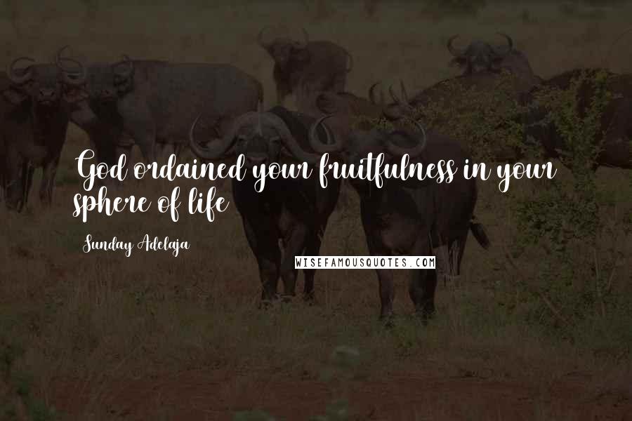 Sunday Adelaja Quotes: God ordained your fruitfulness in your sphere of life