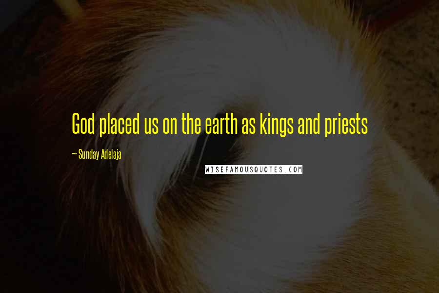 Sunday Adelaja Quotes: God placed us on the earth as kings and priests