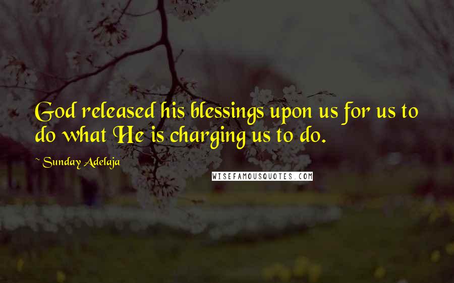 Sunday Adelaja Quotes: God released his blessings upon us for us to do what He is charging us to do.