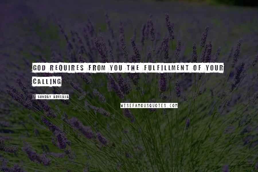 Sunday Adelaja Quotes: God requires from you the fulfillment of your calling