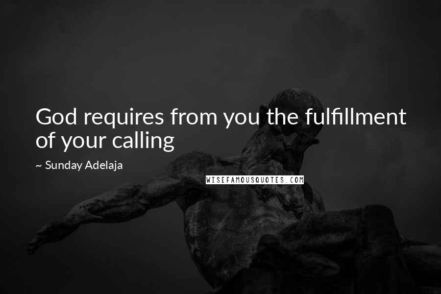Sunday Adelaja Quotes: God requires from you the fulfillment of your calling