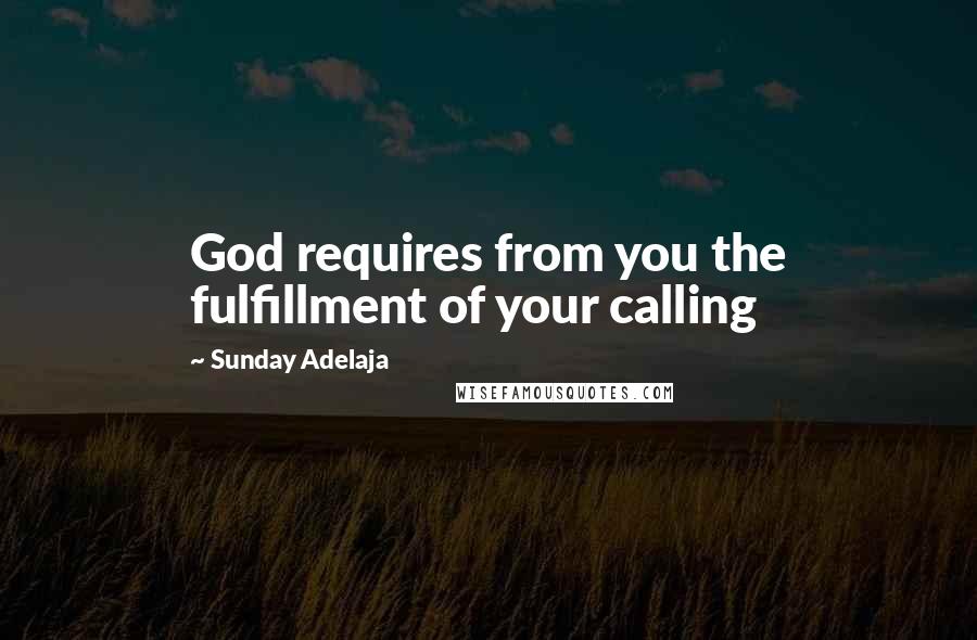 Sunday Adelaja Quotes: God requires from you the fulfillment of your calling