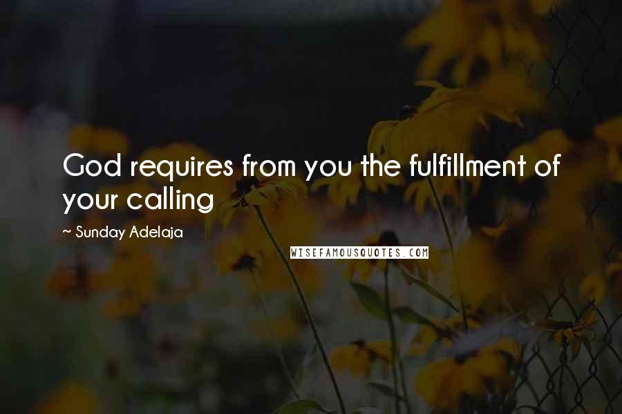 Sunday Adelaja Quotes: God requires from you the fulfillment of your calling