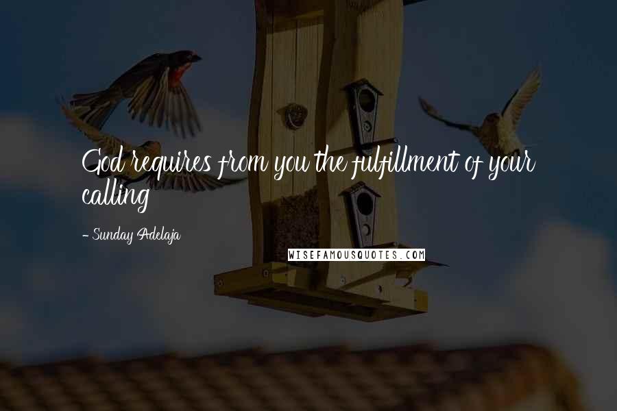 Sunday Adelaja Quotes: God requires from you the fulfillment of your calling