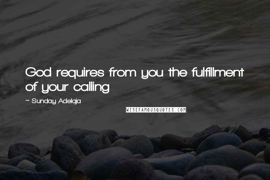 Sunday Adelaja Quotes: God requires from you the fulfillment of your calling