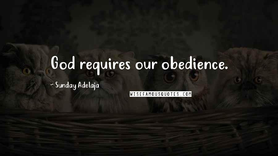 Sunday Adelaja Quotes: God requires our obedience.
