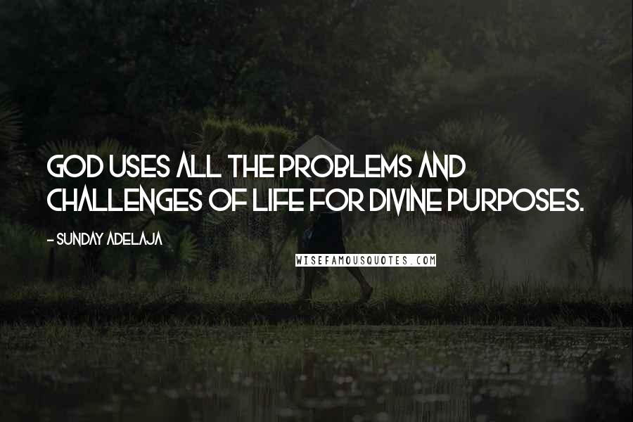 Sunday Adelaja Quotes: God uses all the problems and challenges of life for divine purposes.