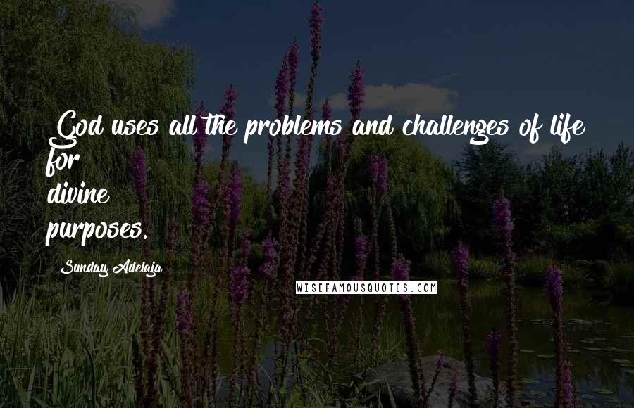 Sunday Adelaja Quotes: God uses all the problems and challenges of life for divine purposes.