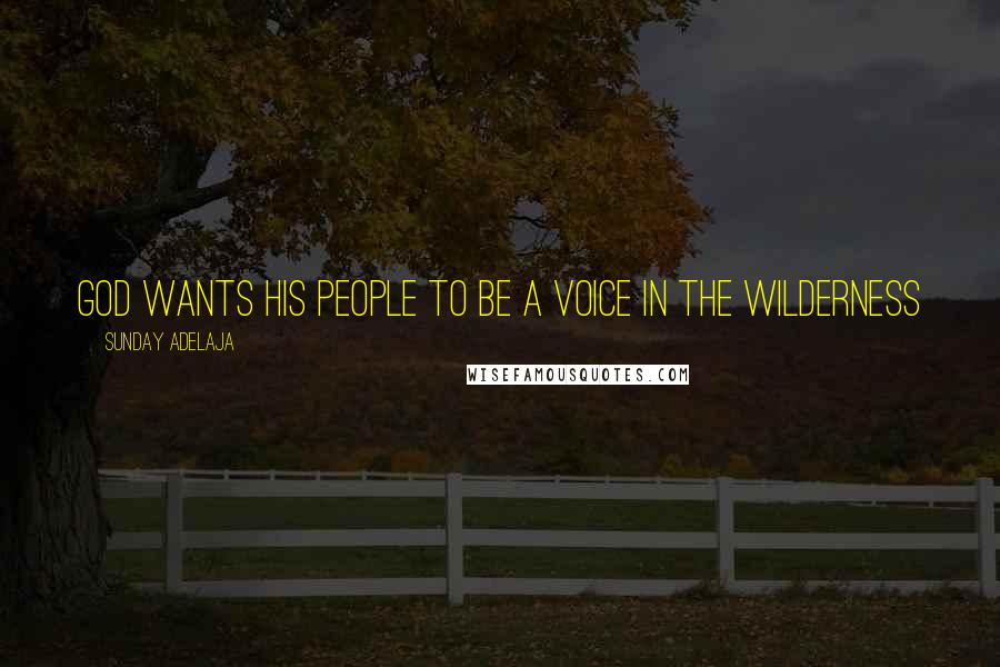 Sunday Adelaja Quotes: God wants His people to be a voice in the wilderness