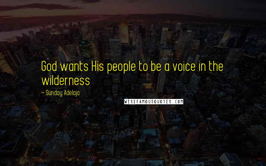 Sunday Adelaja Quotes: God wants His people to be a voice in the wilderness