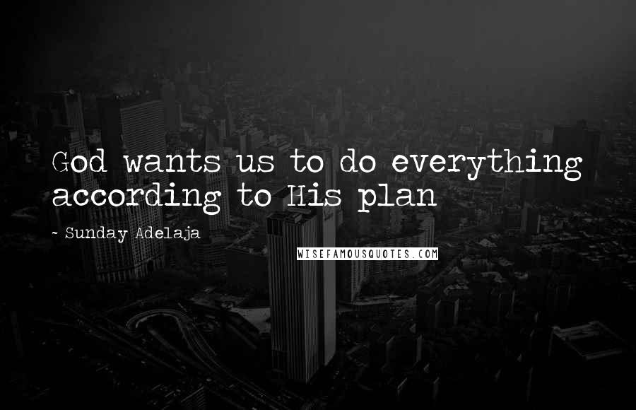 Sunday Adelaja Quotes: God wants us to do everything according to His plan