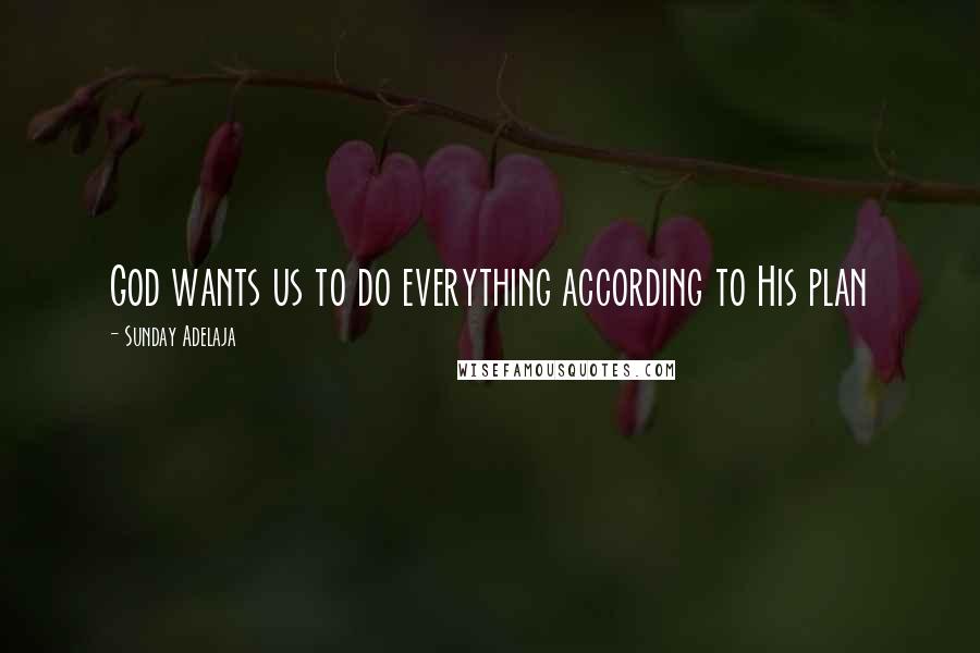 Sunday Adelaja Quotes: God wants us to do everything according to His plan