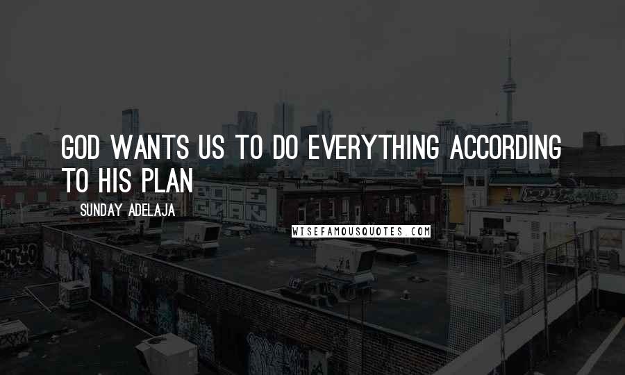 Sunday Adelaja Quotes: God wants us to do everything according to His plan