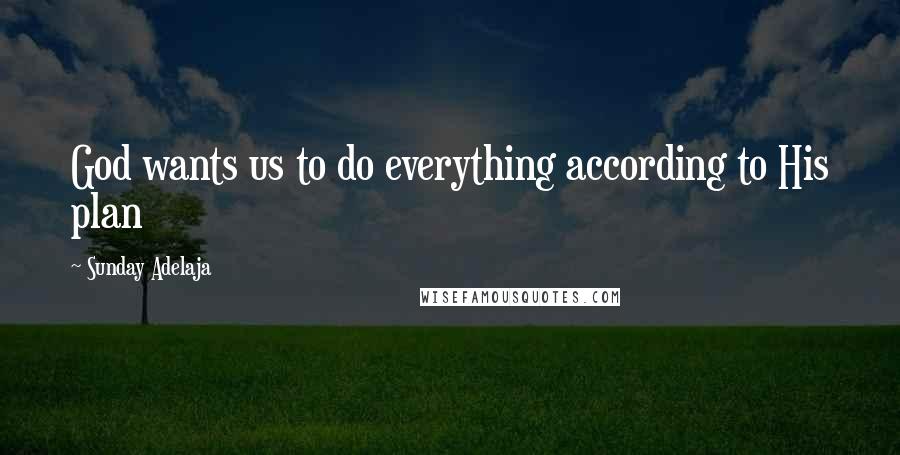 Sunday Adelaja Quotes: God wants us to do everything according to His plan