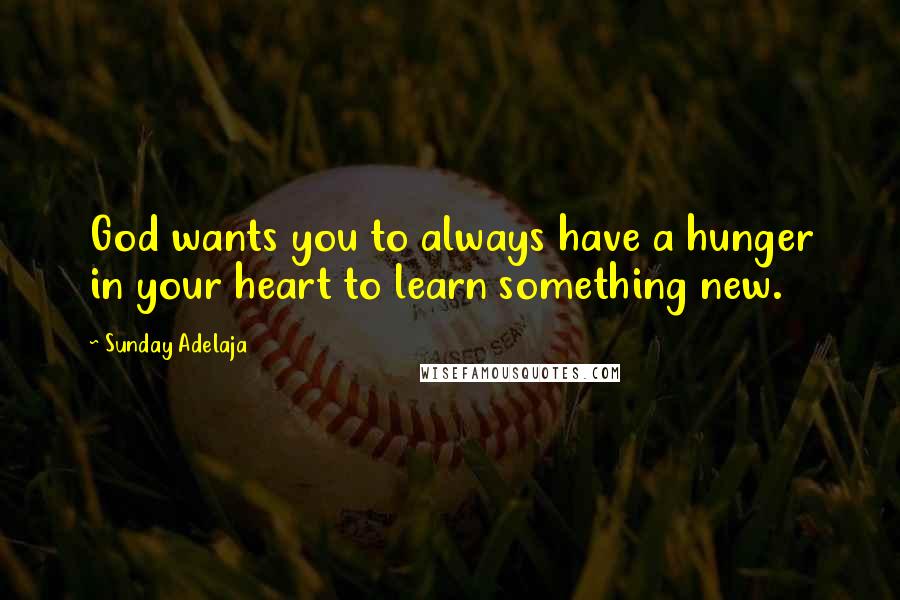 Sunday Adelaja Quotes: God wants you to always have a hunger in your heart to learn something new.