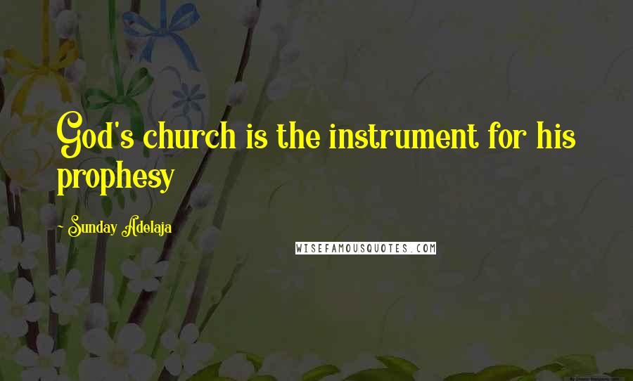 Sunday Adelaja Quotes: God's church is the instrument for his prophesy