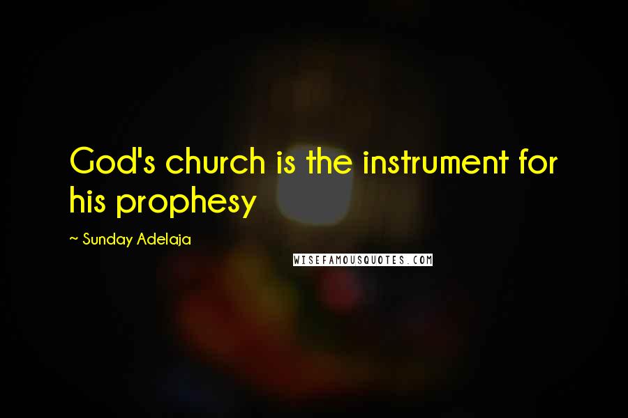 Sunday Adelaja Quotes: God's church is the instrument for his prophesy