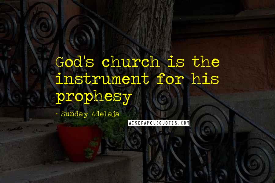 Sunday Adelaja Quotes: God's church is the instrument for his prophesy