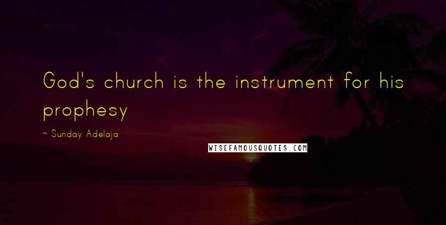 Sunday Adelaja Quotes: God's church is the instrument for his prophesy