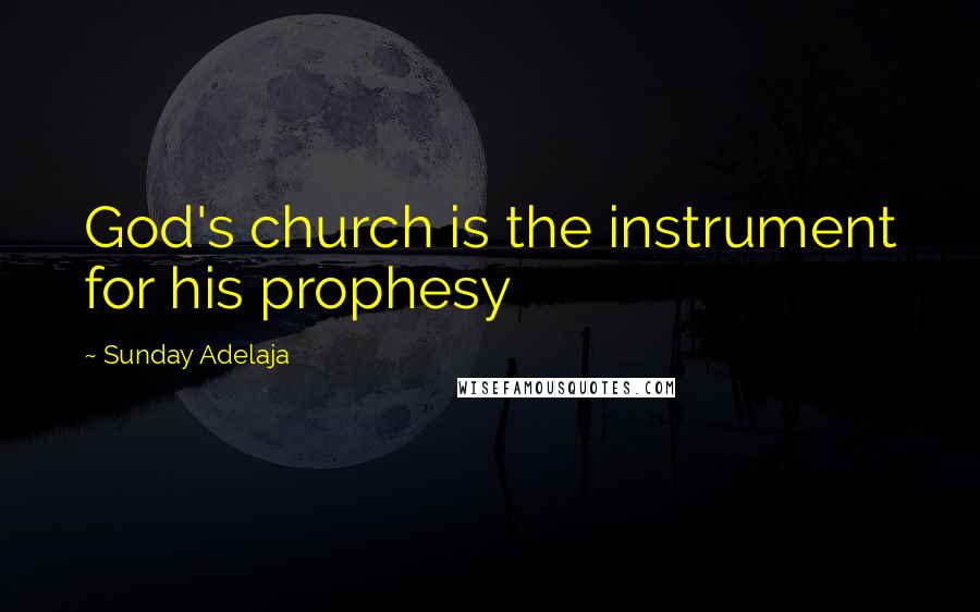 Sunday Adelaja Quotes: God's church is the instrument for his prophesy