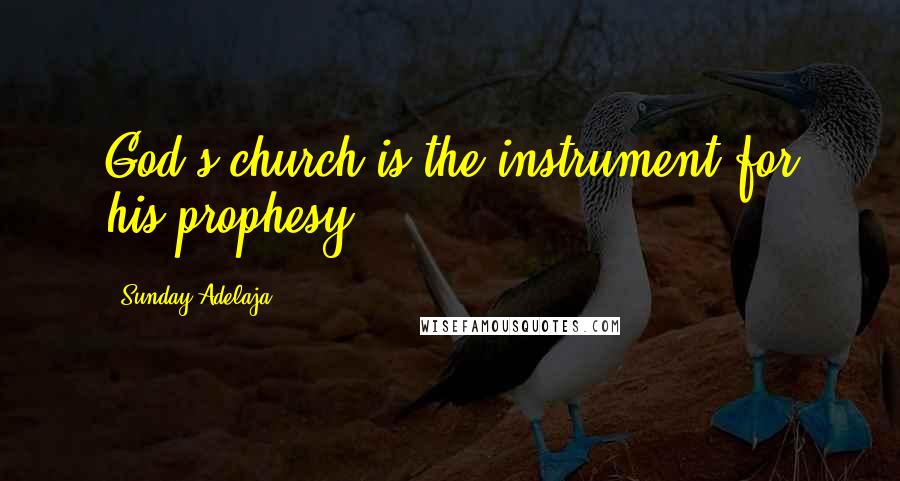 Sunday Adelaja Quotes: God's church is the instrument for his prophesy