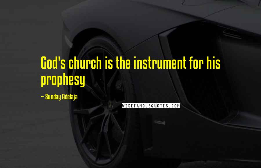 Sunday Adelaja Quotes: God's church is the instrument for his prophesy