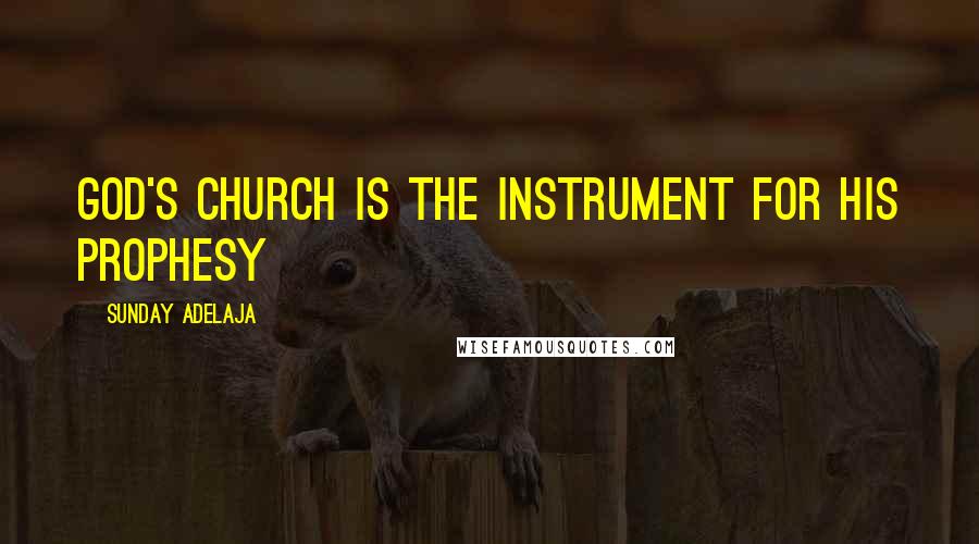 Sunday Adelaja Quotes: God's church is the instrument for his prophesy