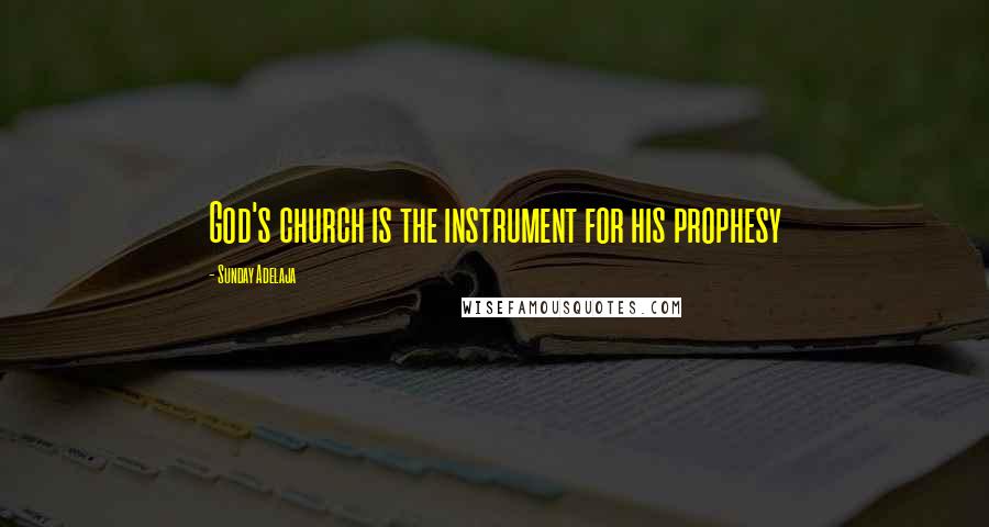 Sunday Adelaja Quotes: God's church is the instrument for his prophesy