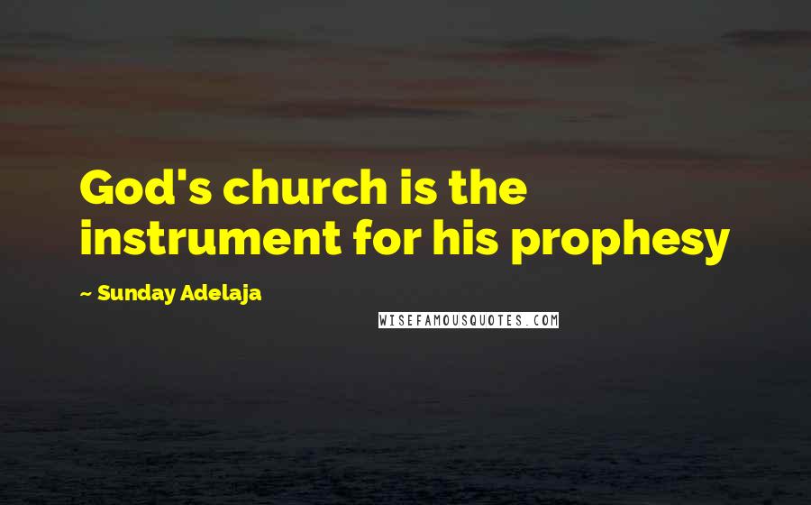 Sunday Adelaja Quotes: God's church is the instrument for his prophesy