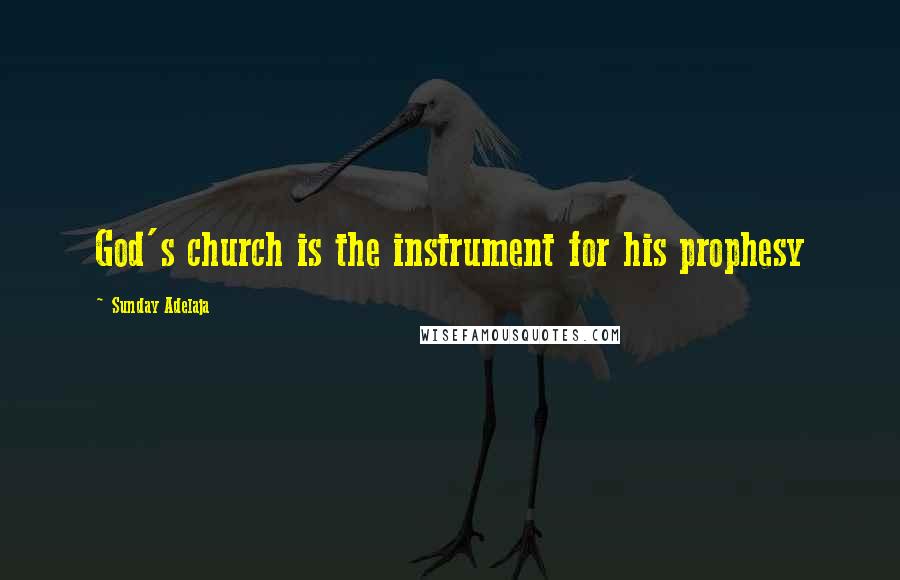 Sunday Adelaja Quotes: God's church is the instrument for his prophesy