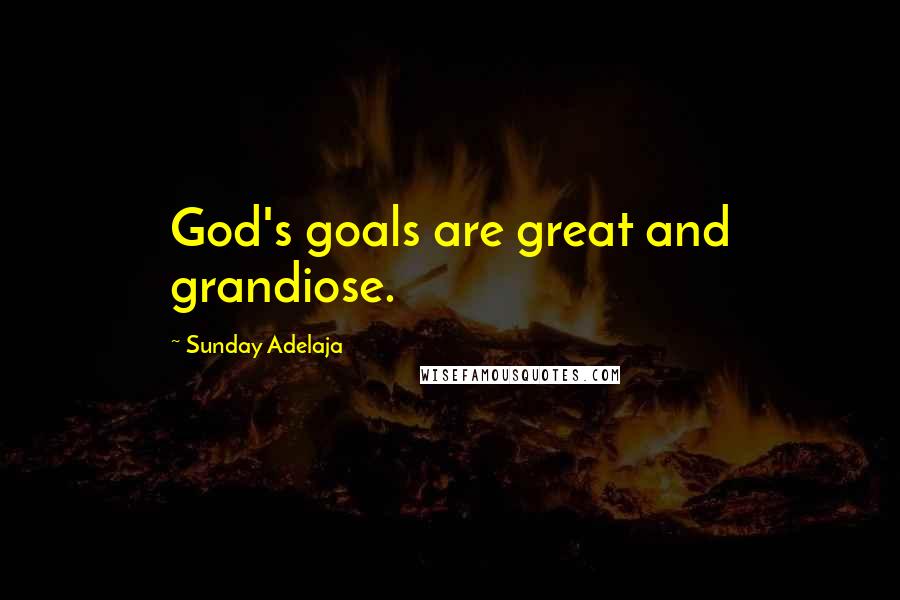 Sunday Adelaja Quotes: God's goals are great and grandiose.