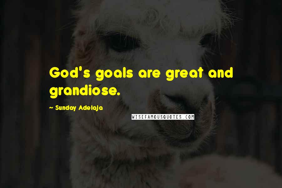 Sunday Adelaja Quotes: God's goals are great and grandiose.