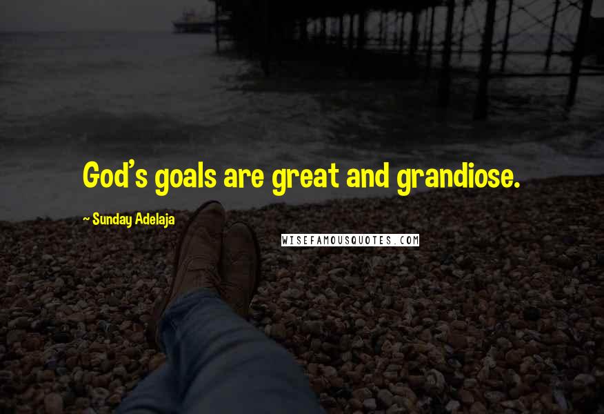 Sunday Adelaja Quotes: God's goals are great and grandiose.