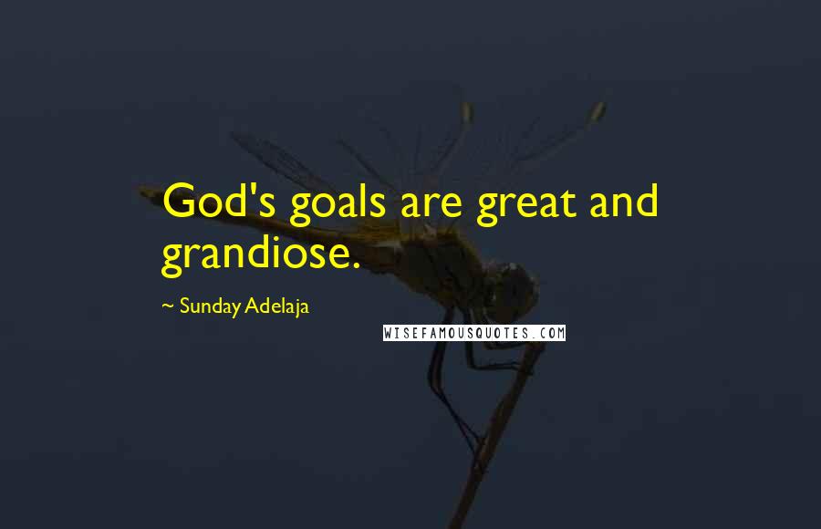 Sunday Adelaja Quotes: God's goals are great and grandiose.