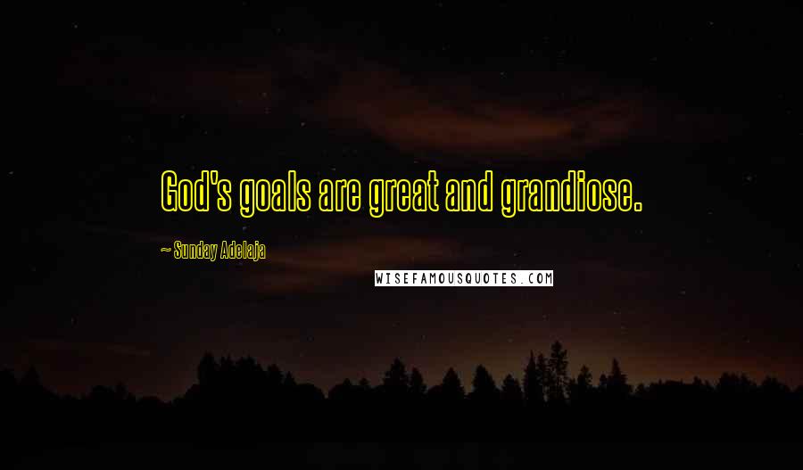 Sunday Adelaja Quotes: God's goals are great and grandiose.