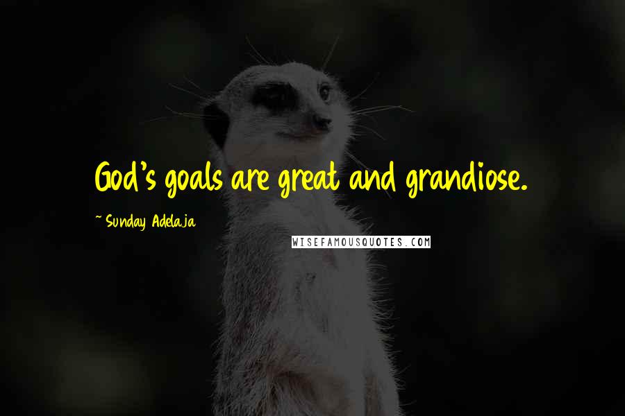 Sunday Adelaja Quotes: God's goals are great and grandiose.
