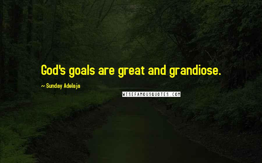 Sunday Adelaja Quotes: God's goals are great and grandiose.