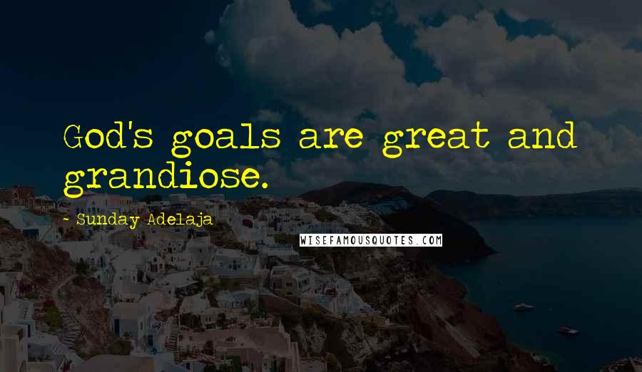 Sunday Adelaja Quotes: God's goals are great and grandiose.