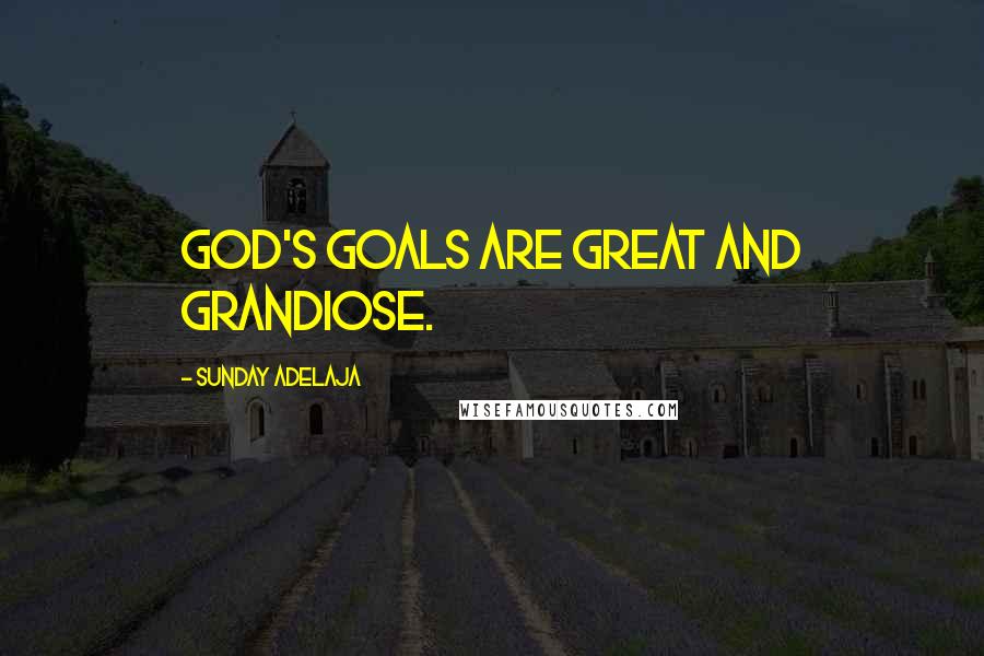 Sunday Adelaja Quotes: God's goals are great and grandiose.