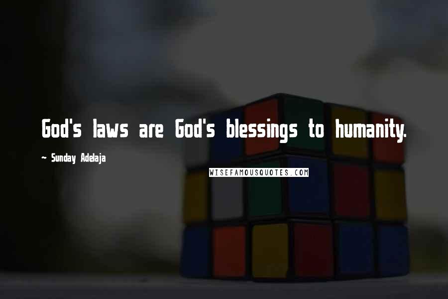 Sunday Adelaja Quotes: God's laws are God's blessings to humanity.